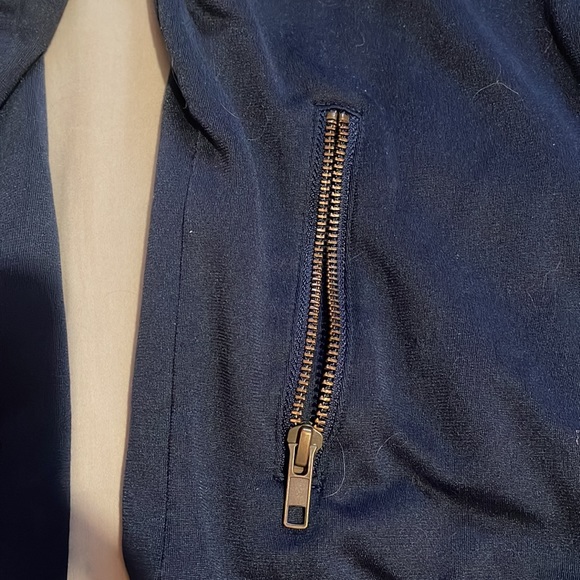 Basic H&M Varsity Style Dark Blue Zip Up Jacket 10-12 - Picture 4 of 4